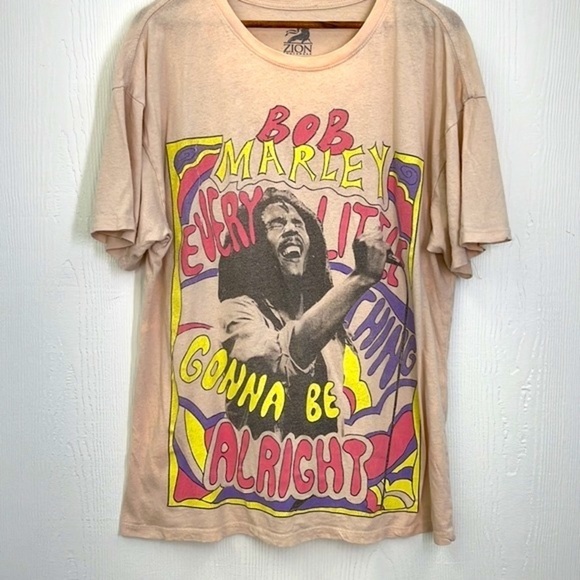Zion - Bob Marley Every Little Thing Gonna Be Alright Oversized Graphic T S/M - Picture 10 of 10